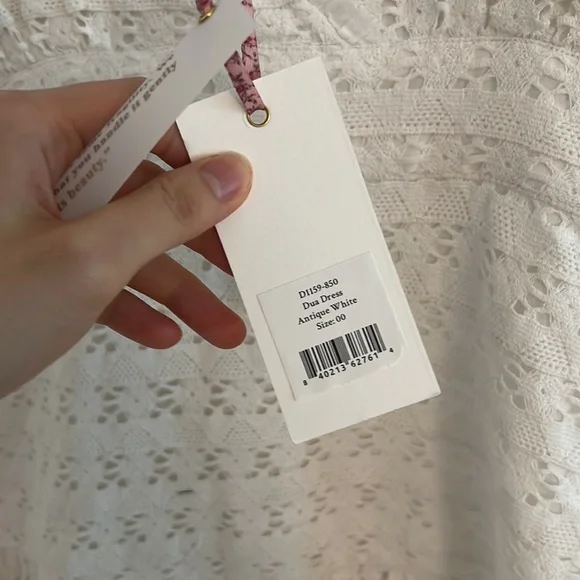 NWT Loveshackfancy Dua dress in antique white